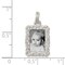 Sterling Silver Rectangle Photo Charm Pendant Jewelry 22mm x 12mm